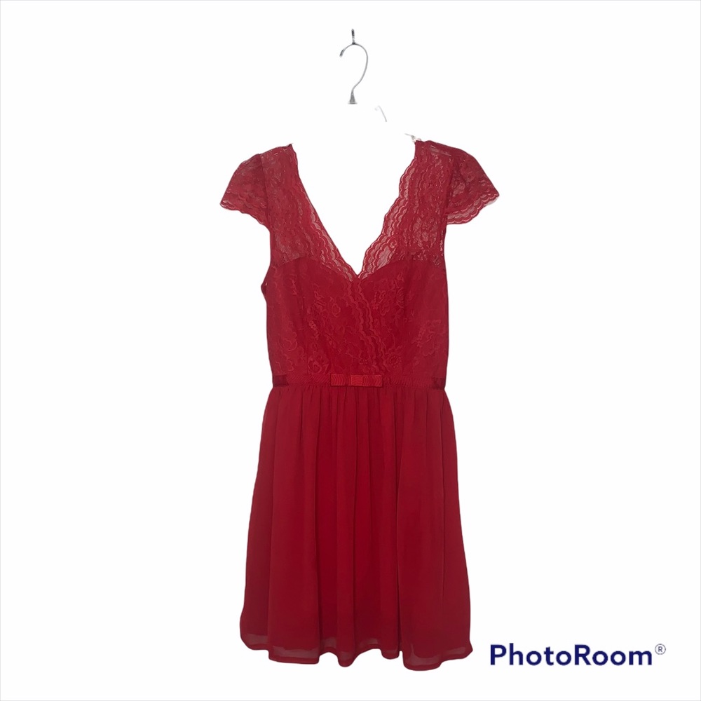 ASOS size 4 red lace dress